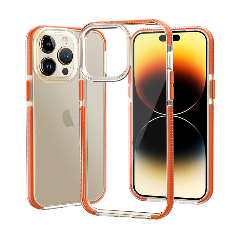 For iPhone 14 Pro Two-color Shockproof High Transparency TPU Phone Case