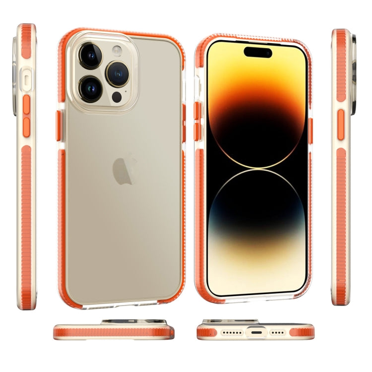 For iPhone 14 Pro Two-color Shockproof High Transparency TPU Phone Case