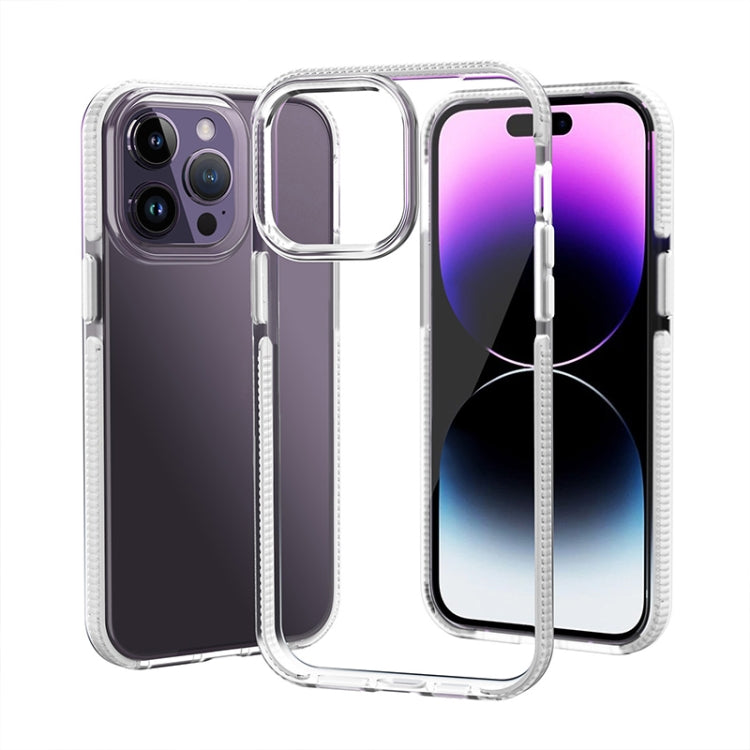 For iPhone 14 Pro Two-color Shockproof High Transparency TPU Phone Case