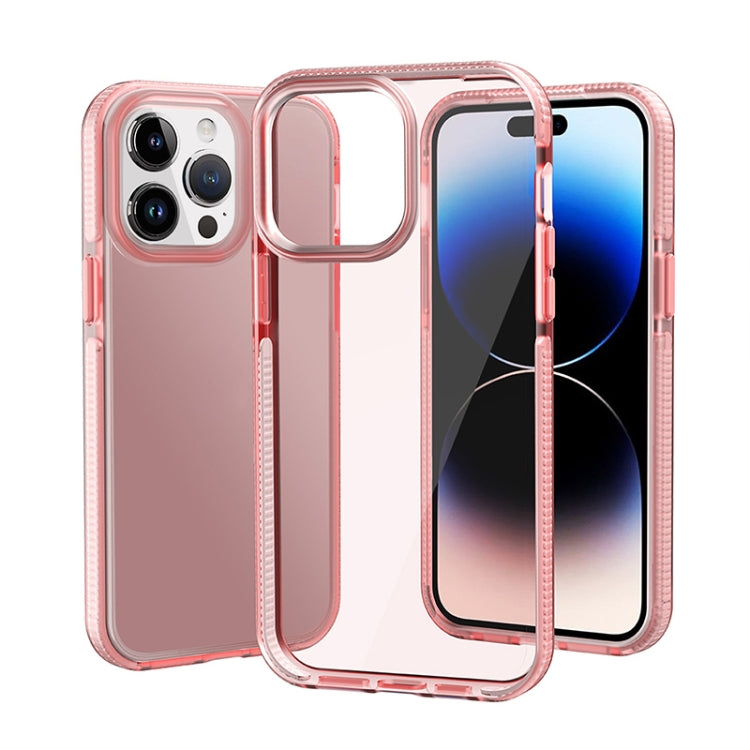 For iPhone 14 Pro Two-color Shockproof High Transparency TPU Phone Case