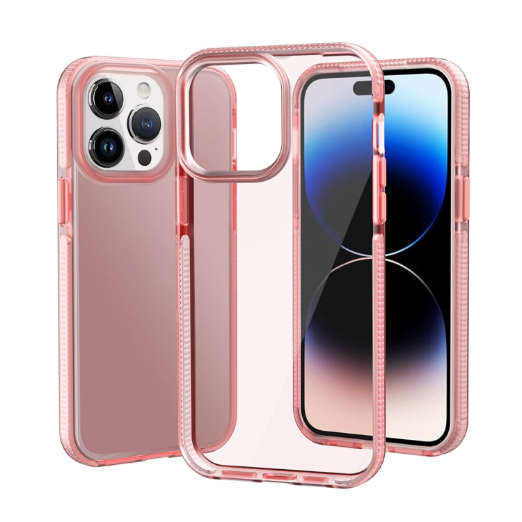 For iPhone 14 Pro Max Two-color Shockproof High Transparency TPU Phone Case
