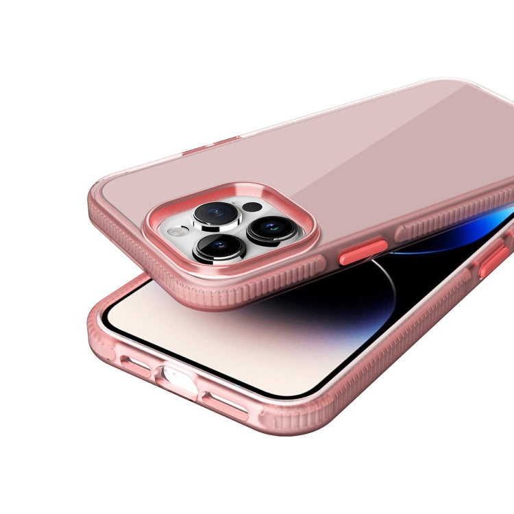 For iPhone 14 Pro Max Two-color Shockproof High Transparency TPU Phone Case