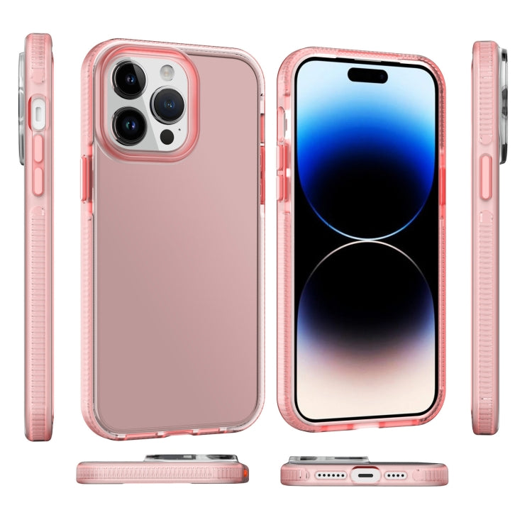 For iPhone 14 Pro Max Two-color Shockproof High Transparency TPU Phone Case