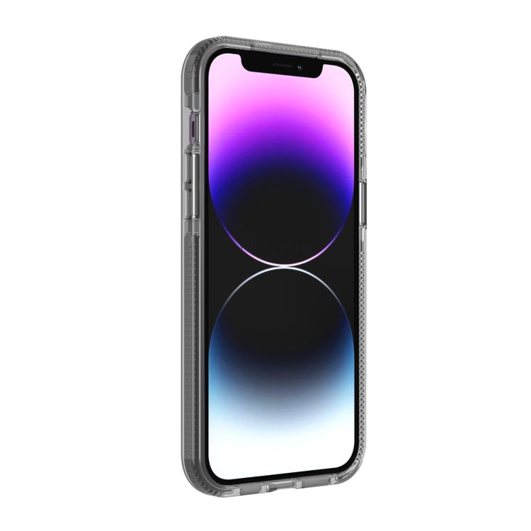 For iPhone 14 Plus Grid Pattern Transparent TPU Phone Case