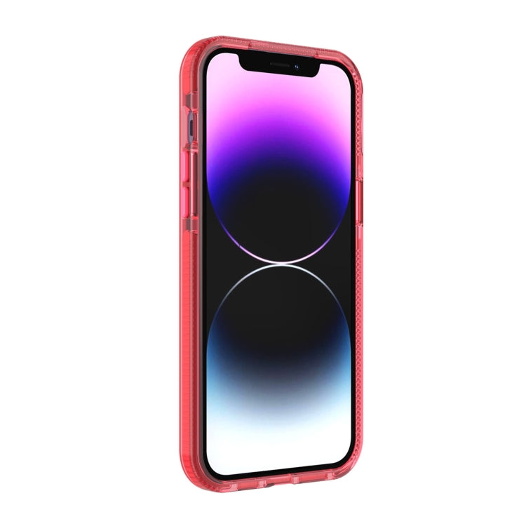 For iPhone 14 Plus Grid Pattern Transparent TPU Phone Case