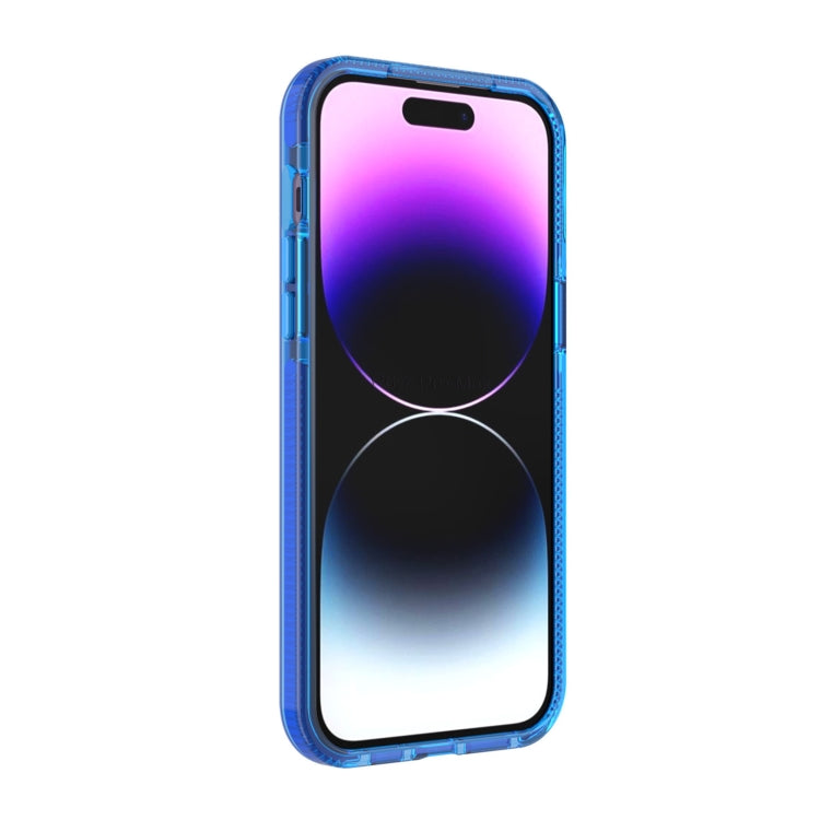 For iPhone 14 Pro Grid Pattern Transparent TPU Phone Case