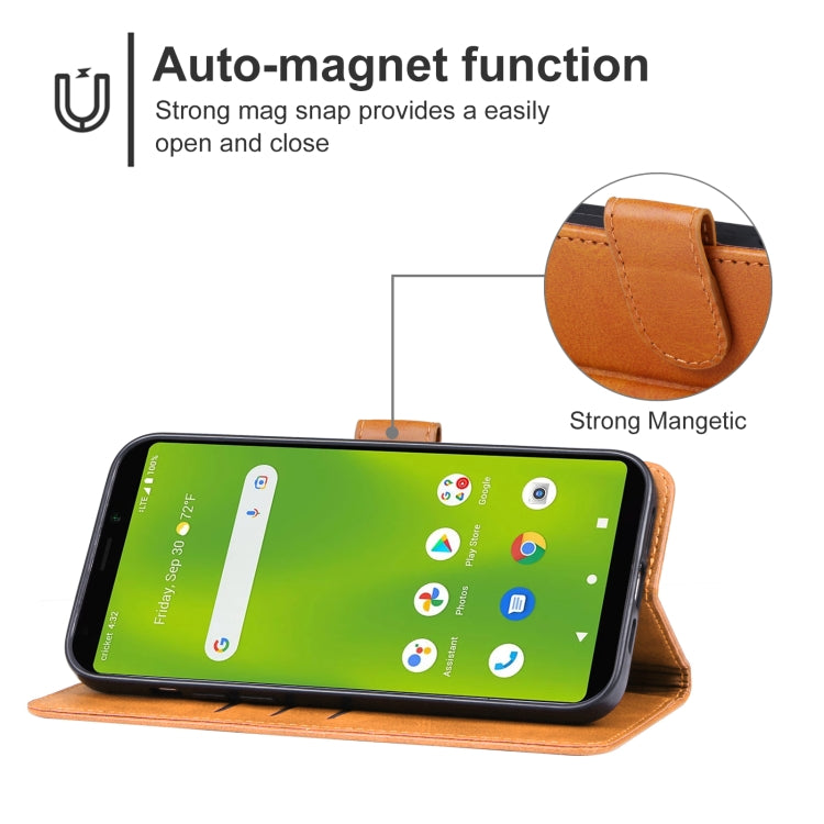 For Cricket Debut Smart Leather Phone Case
