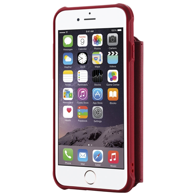 For iPhone SE 2022 / SE 2020 / 8 / 7 Zipper Shockproof Protective Case with Card Slots & Bracket & Photo Holder & Wallet Function