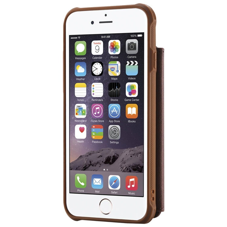 For iPhone SE 2022 / SE 2020 / 8 / 7 Zipper Shockproof Protective Case with Card Slots & Bracket & Photo Holder & Wallet Function