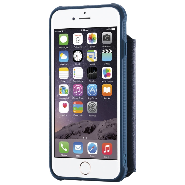 For iPhone SE 2022 / SE 2020 / 8 / 7 Zipper Shockproof Protective Case with Card Slots & Bracket & Photo Holder & Wallet Function