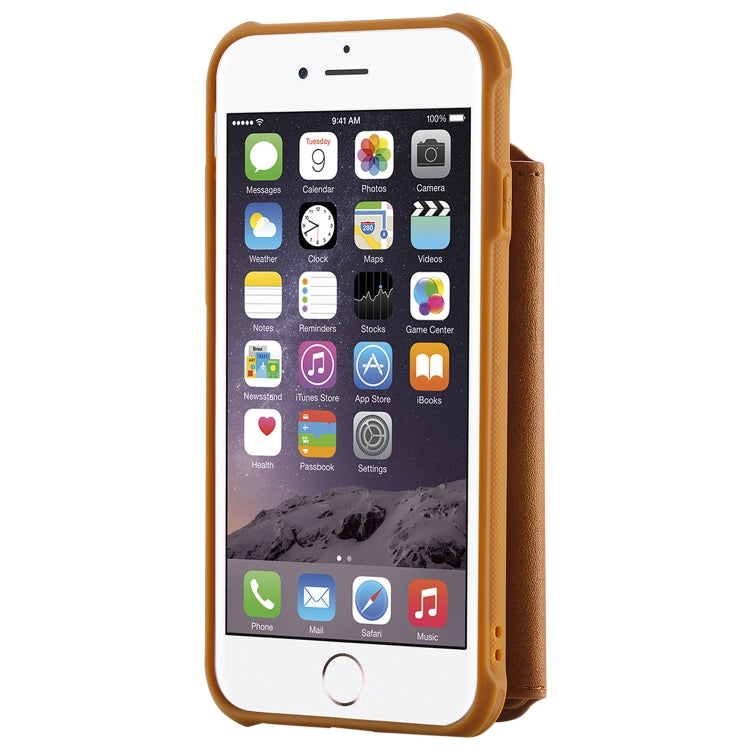 For iPhone SE 2022 / SE 2020 / 8 / 7 Zipper Shockproof Protective Case with Card Slots & Bracket & Photo Holder & Wallet Function