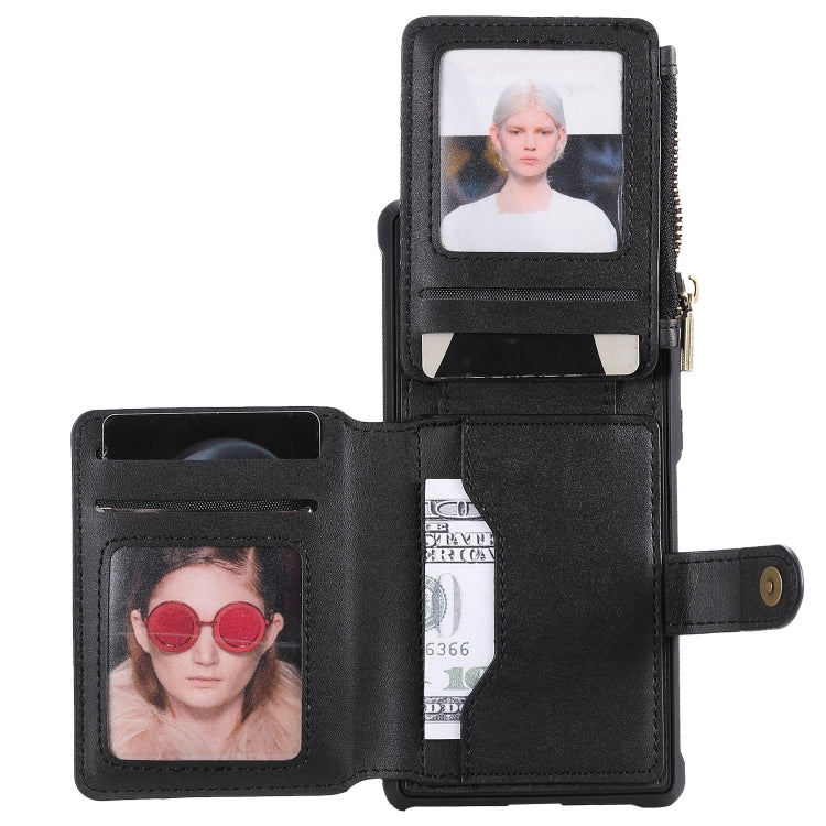 For Galaxy Note 10 Zipper Shockproof Protective Case with Card Slots & Bracket & Photo Holder & Wallet Function