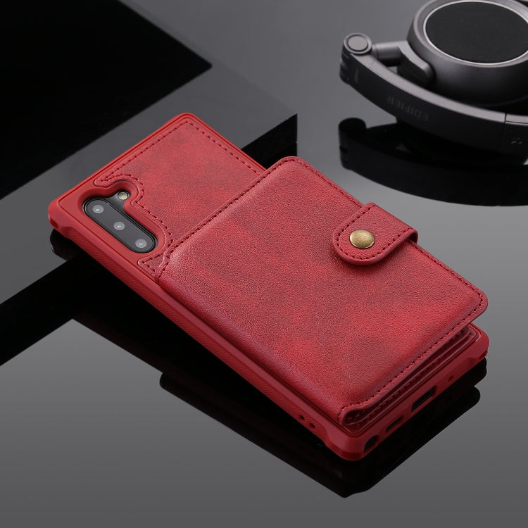 For Galaxy Note 10 Zipper Shockproof Protective Case with Card Slots & Bracket & Photo Holder & Wallet Function