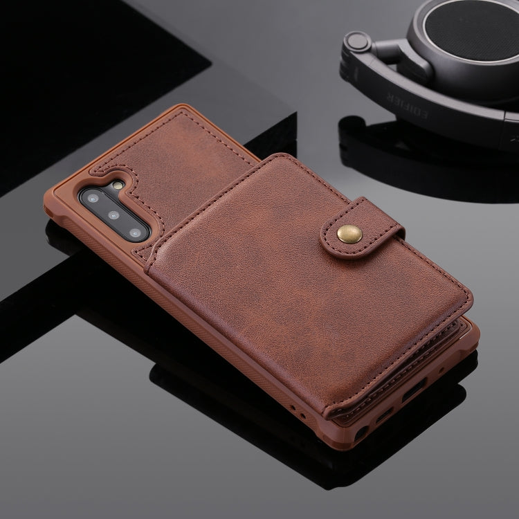 For Galaxy Note 10 Zipper Shockproof Protective Case with Card Slots & Bracket & Photo Holder & Wallet Function