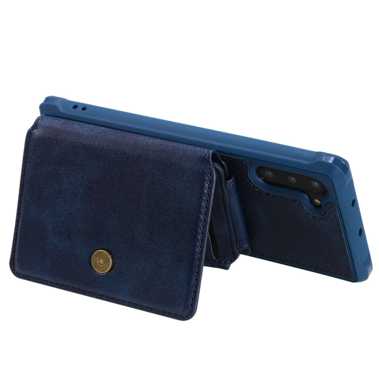 For Galaxy Note 10 Zipper Shockproof Protective Case with Card Slots & Bracket & Photo Holder & Wallet Function