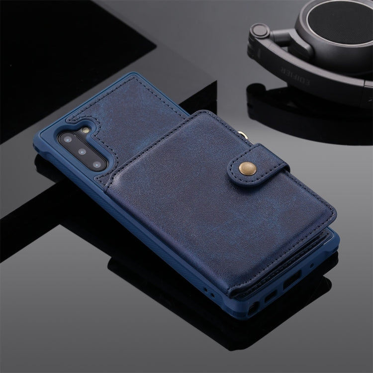 For Galaxy Note 10 Zipper Shockproof Protective Case with Card Slots & Bracket & Photo Holder & Wallet Function