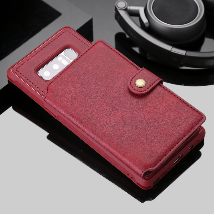 For Galaxy S8 Zipper Shockproof Protective Case with Card Slots & Bracket & Photo Holder & Wallet Function