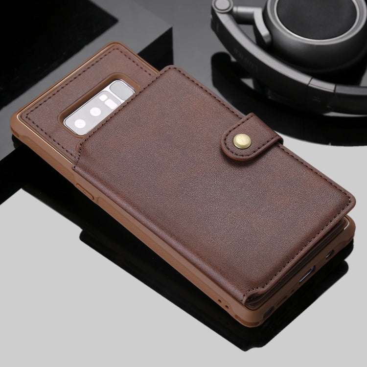 For Galaxy S8 Zipper Shockproof Protective Case with Card Slots & Bracket & Photo Holder & Wallet Function