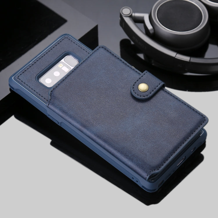 For Galaxy S8 Zipper Shockproof Protective Case with Card Slots & Bracket & Photo Holder & Wallet Function