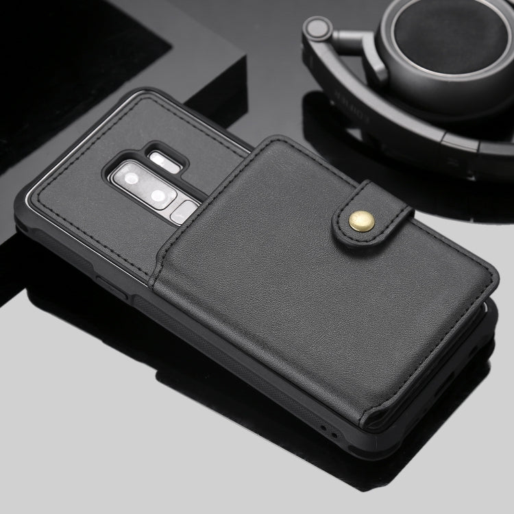For Galaxy S9 Plus Zipper Shockproof Protective Case with Card Slots & Bracket & Photo Holder & Wallet Function
