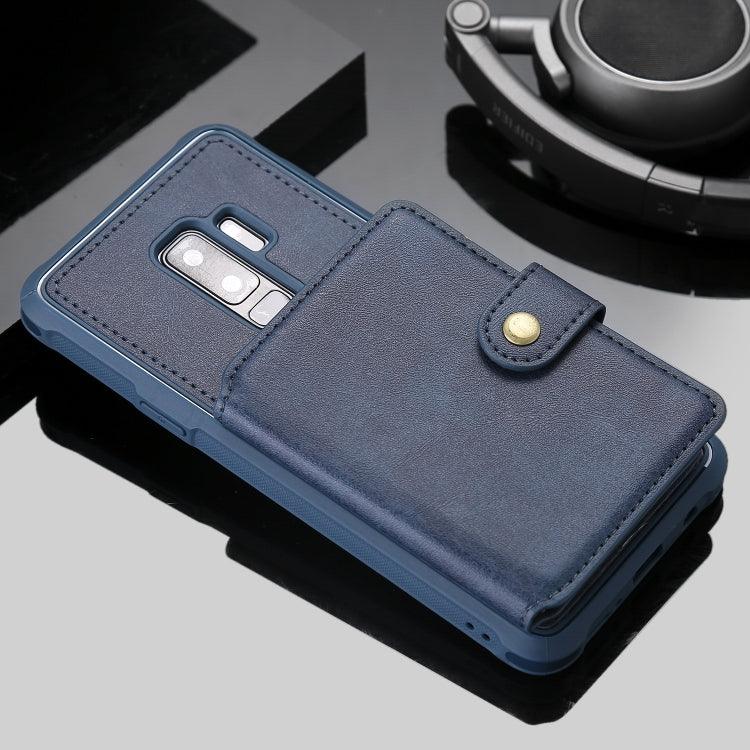 For Galaxy S9 Plus Zipper Shockproof Protective Case with Card Slots & Bracket & Photo Holder & Wallet Function