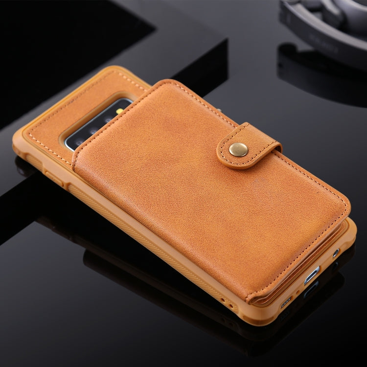 For Galaxy S10 Plus Zipper Shockproof Protective Case with Card Slots & Bracket & Photo Holder & Wallet Function