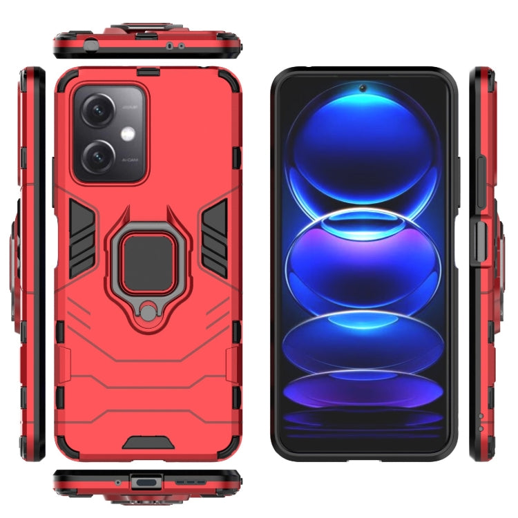 For Xiaomi Redmi Note 12 China PC + TPU Shockproof Protective Phone Case with Magnetic Ring Holder