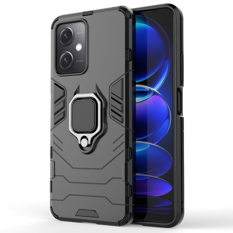 For Xiaomi Redmi Note 12 China PC + TPU Shockproof Protective Phone Case with Magnetic Ring Holder