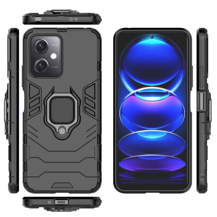 For Xiaomi Redmi Note 12 China PC + TPU Shockproof Protective Phone Case with Magnetic Ring Holder
