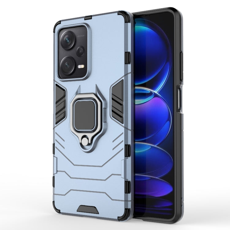 For Xiaomi Redmi Note 12 Pro+ China PC + TPU Shockproof Protective Phone Case with Magnetic Ring Holder