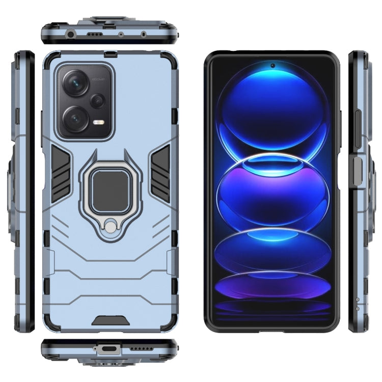 For Xiaomi Redmi Note 12 Pro+ China PC + TPU Shockproof Protective Phone Case with Magnetic Ring Holder