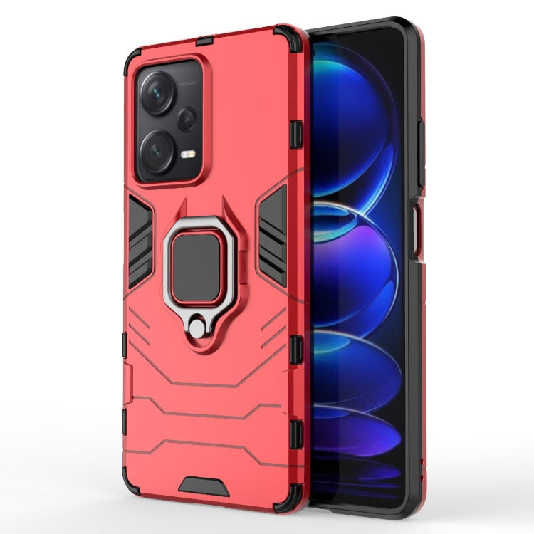 For Xiaomi Redmi Note 12 Pro+ China PC + TPU Shockproof Protective Phone Case with Magnetic Ring Holder