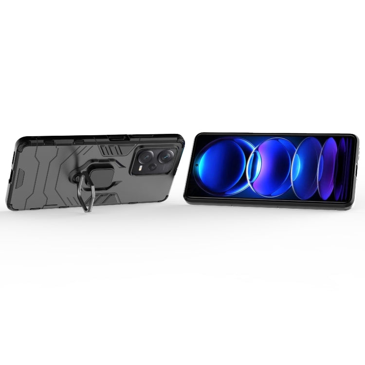For Xiaomi Redmi Note 12 Pro+ China PC + TPU Shockproof Protective Phone Case with Magnetic Ring Holder