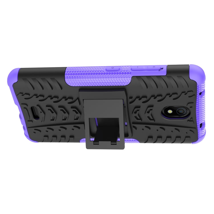 For Nokia C100 Tire Texture TPU + PC Phone Case with Holder