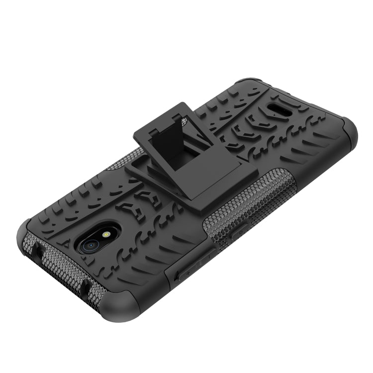For Nokia C100 Tire Texture TPU + PC Phone Case with Holder