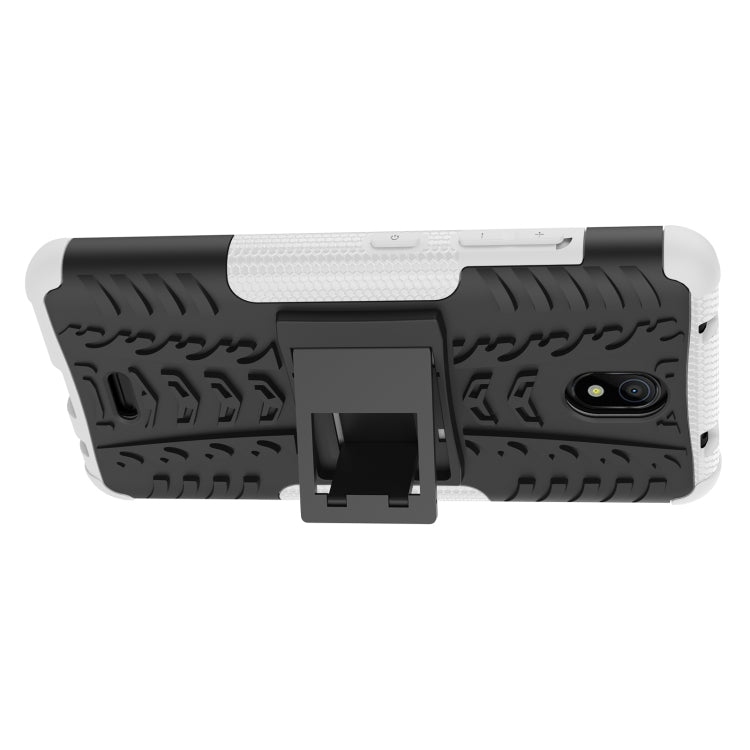 For Nokia C100 Tire Texture TPU + PC Phone Case with Holder