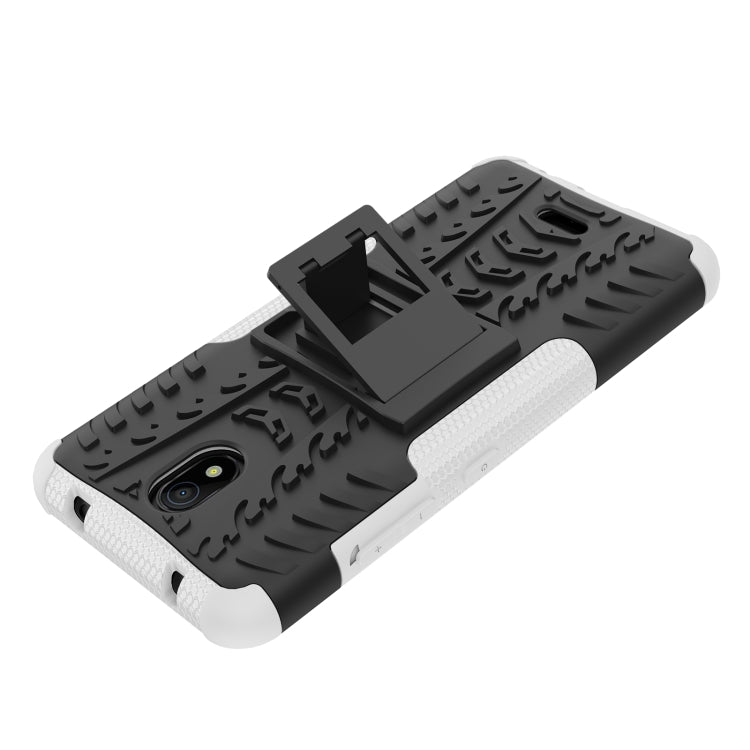 For Nokia C100 Tire Texture TPU + PC Phone Case with Holder