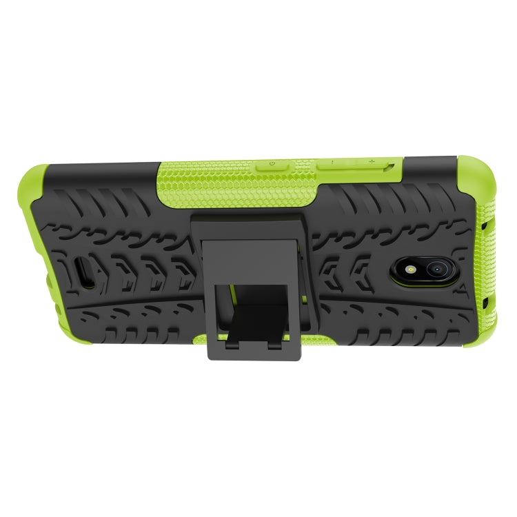 For Nokia C100 Tire Texture TPU + PC Phone Case with Holder