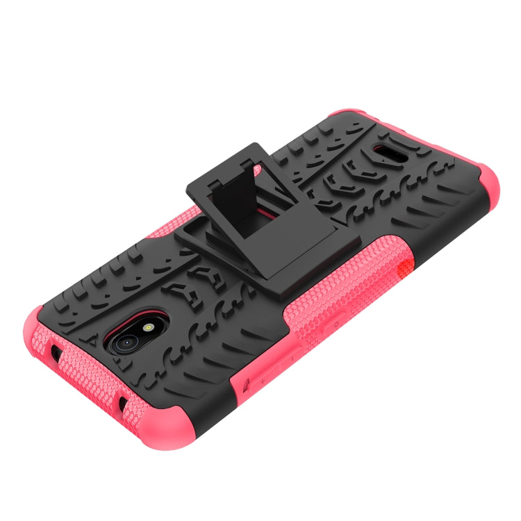 For Nokia C100 Tire Texture TPU + PC Phone Case with Holder