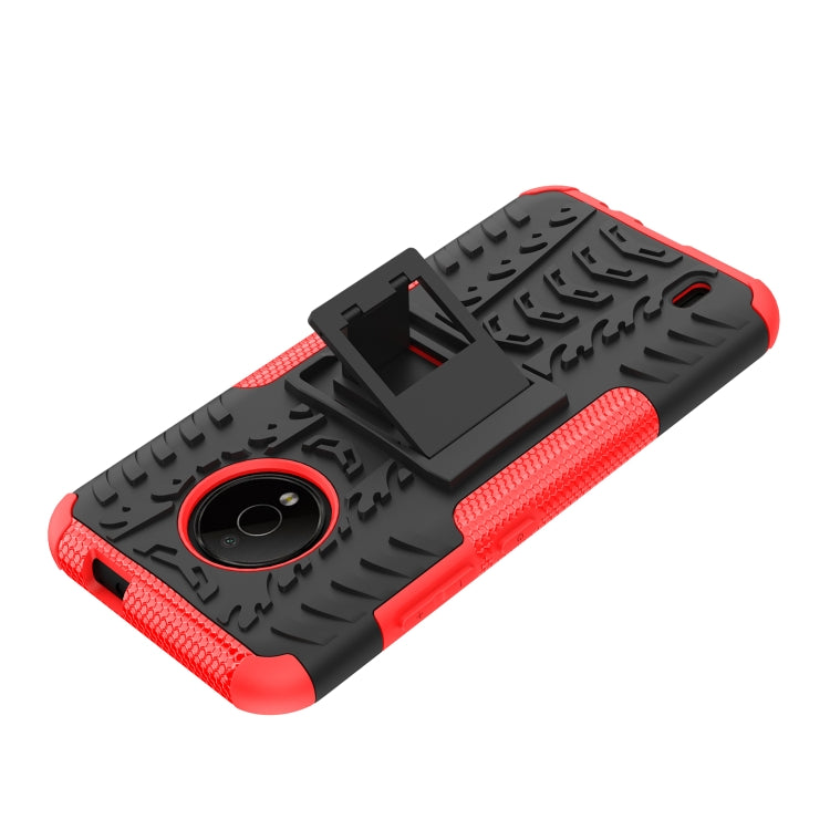 For Nokia C200 Tire Texture TPU + PC Phone Case with Holder