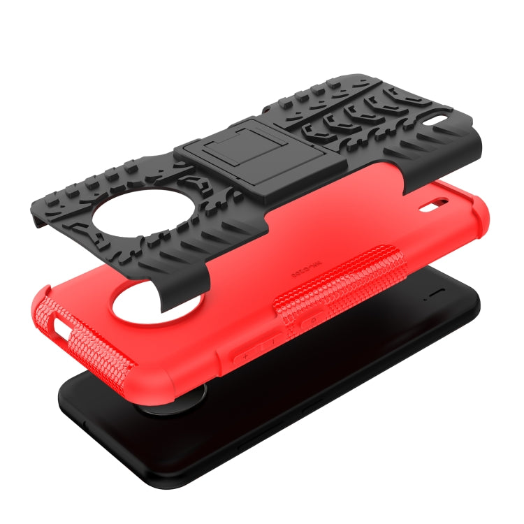 For Nokia C200 Tire Texture TPU + PC Phone Case with Holder