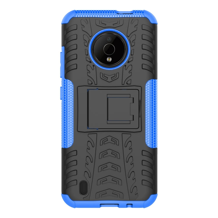 For Nokia C200 Tire Texture TPU + PC Phone Case with Holder