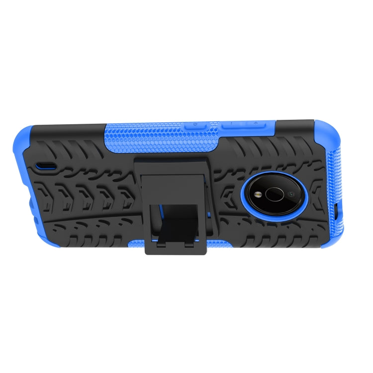 For Nokia C200 Tire Texture TPU + PC Phone Case with Holder