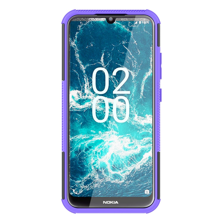 For Nokia C200 Tire Texture TPU + PC Phone Case with Holder