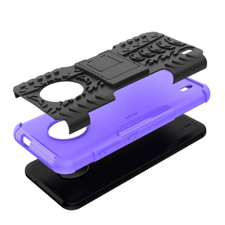 For Nokia C200 Tire Texture TPU + PC Phone Case with Holder