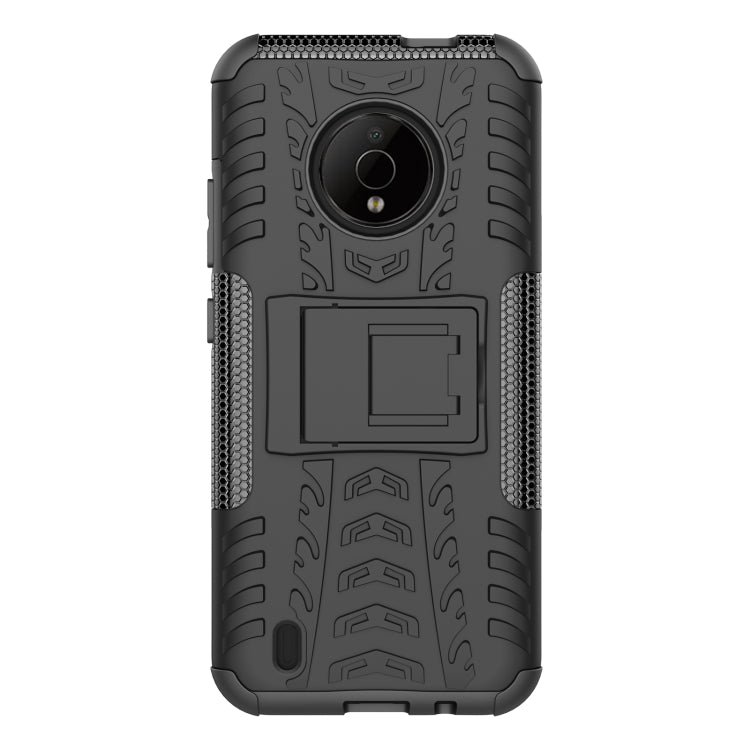 For Nokia C200 Tire Texture TPU + PC Phone Case with Holder