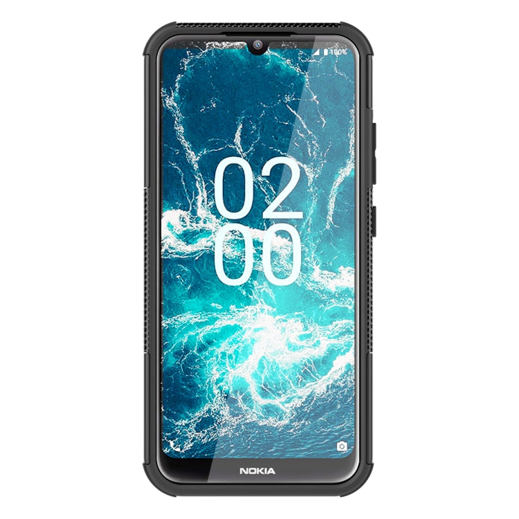 For Nokia C200 Tire Texture TPU + PC Phone Case with Holder