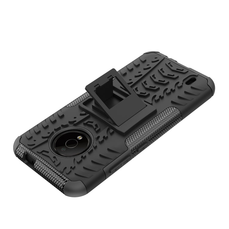 For Nokia C200 Tire Texture TPU + PC Phone Case with Holder