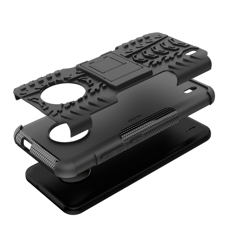 For Nokia C200 Tire Texture TPU + PC Phone Case with Holder