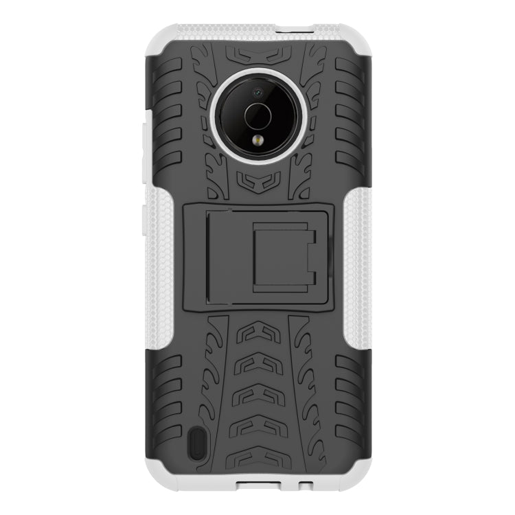 For Nokia C200 Tire Texture TPU + PC Phone Case with Holder